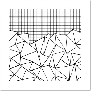 Ab Grid White Posters and Art